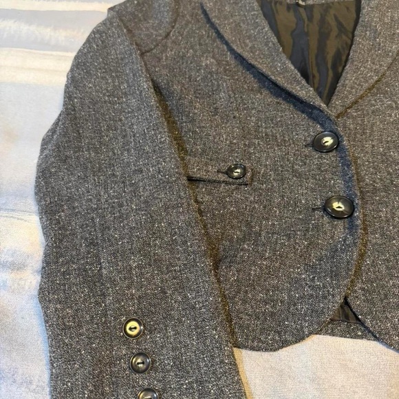 BCX Women's Gray Tweed Blazer Jacket - Picture 2 of 8